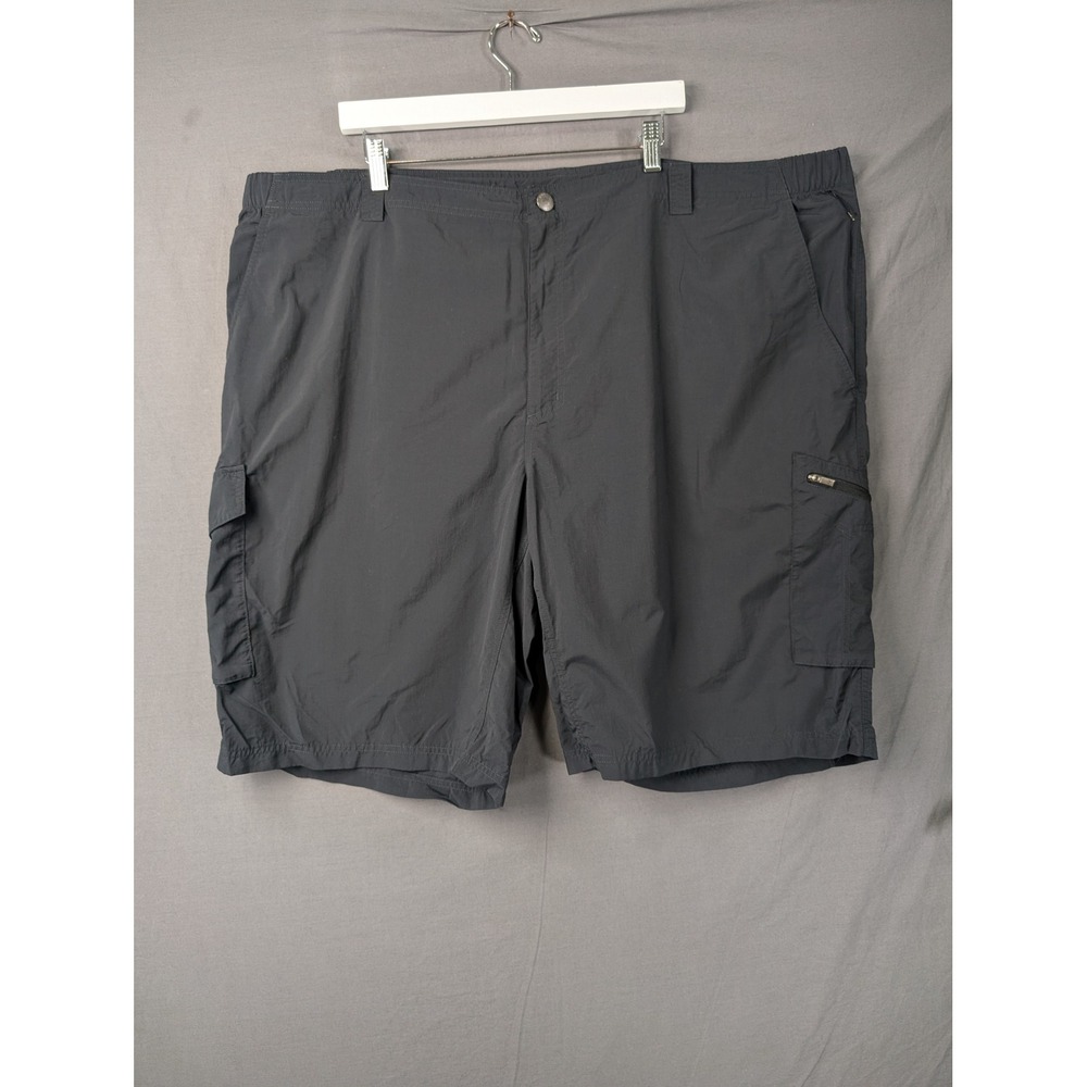 Columbia Mens Silver Ridge Cargo Shorts Dark Grey Omni-Shade UPF 50 Size 50W 12L